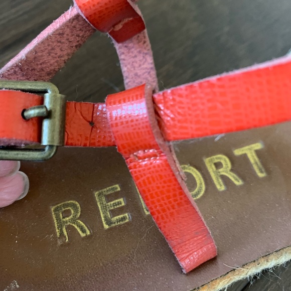 ❤️Orange Strappy Sandal Flats 7.5 - Picture 5 of 5